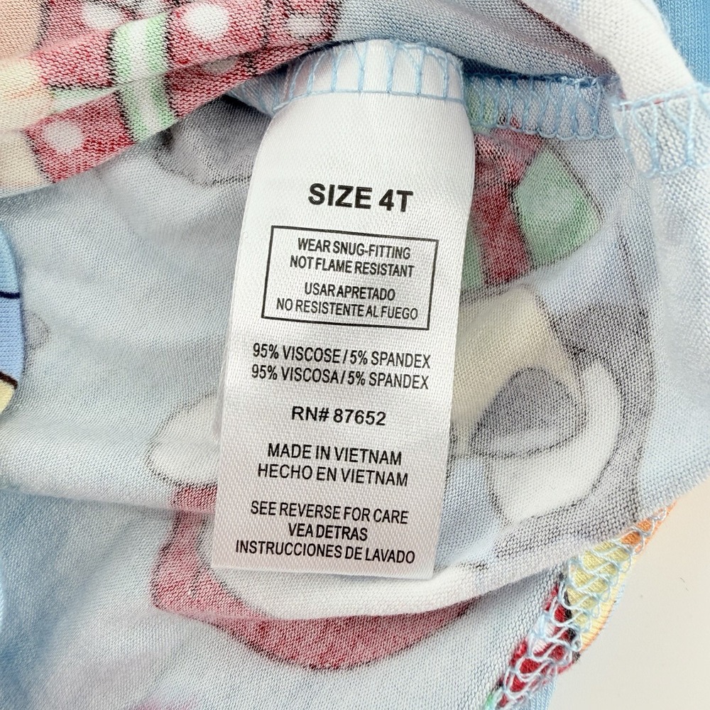 Bluey Christmas Pajamas Toddler 4T Long Sleeves Santa Bingo Gift Print NWT - Picture 6 of 8
